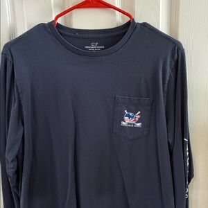 Vineyard Vines Navy Long Sleeve Tee